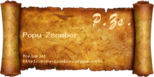 Popu Zsombor névjegykártya